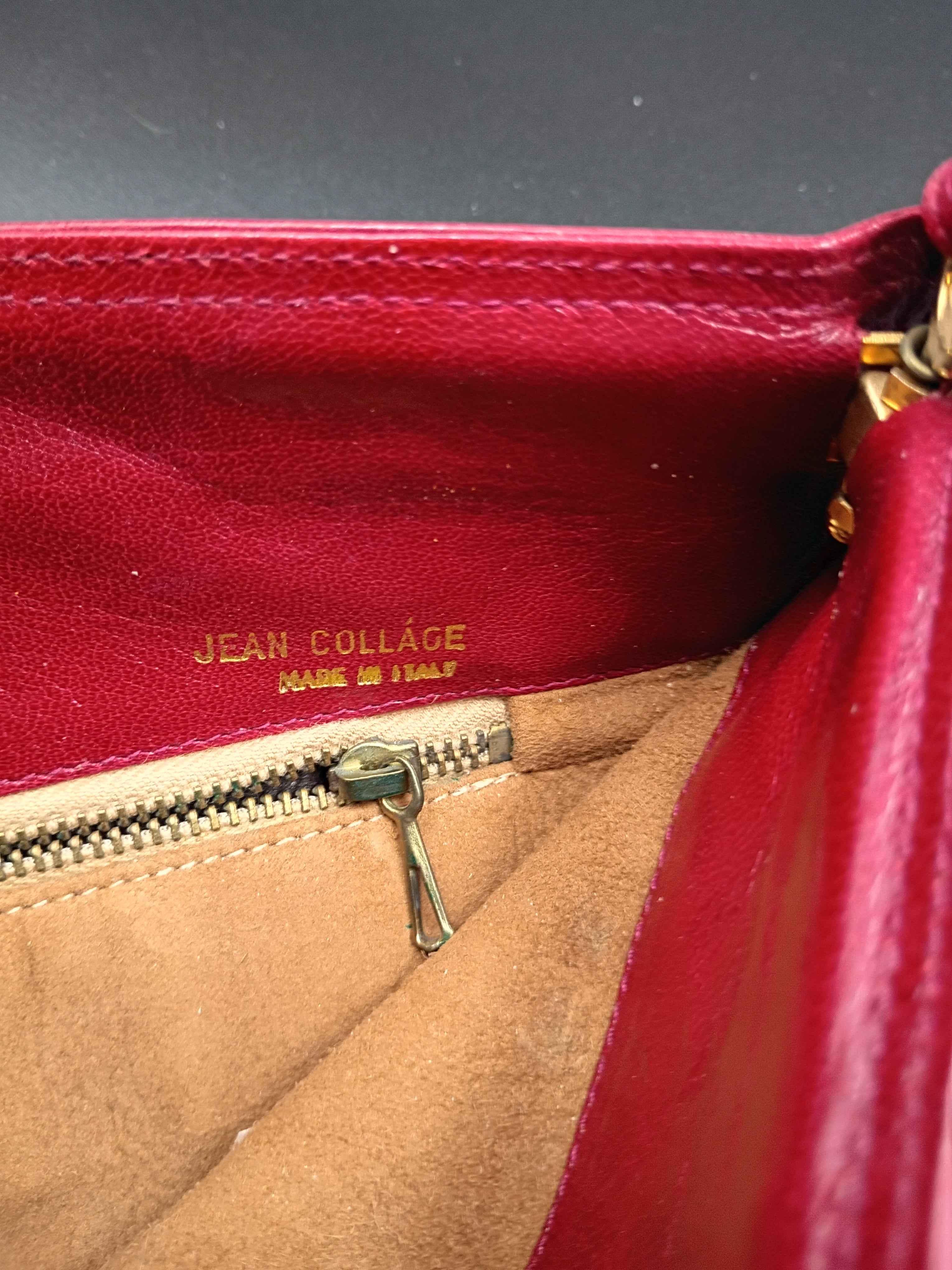 Vintage Jean Collage Leather Shoulder Bag Made in Italy - Shop Under The Cedar