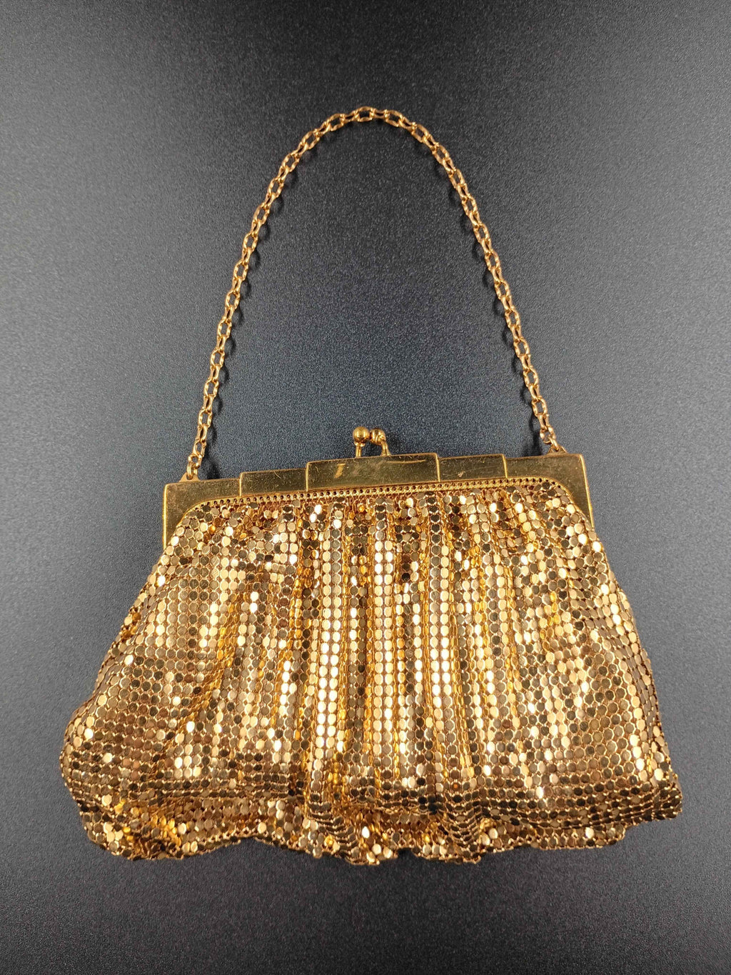 VTG 1940s Whiting Davis Gold Mesh Bag Purse - Shop Under The Cedar