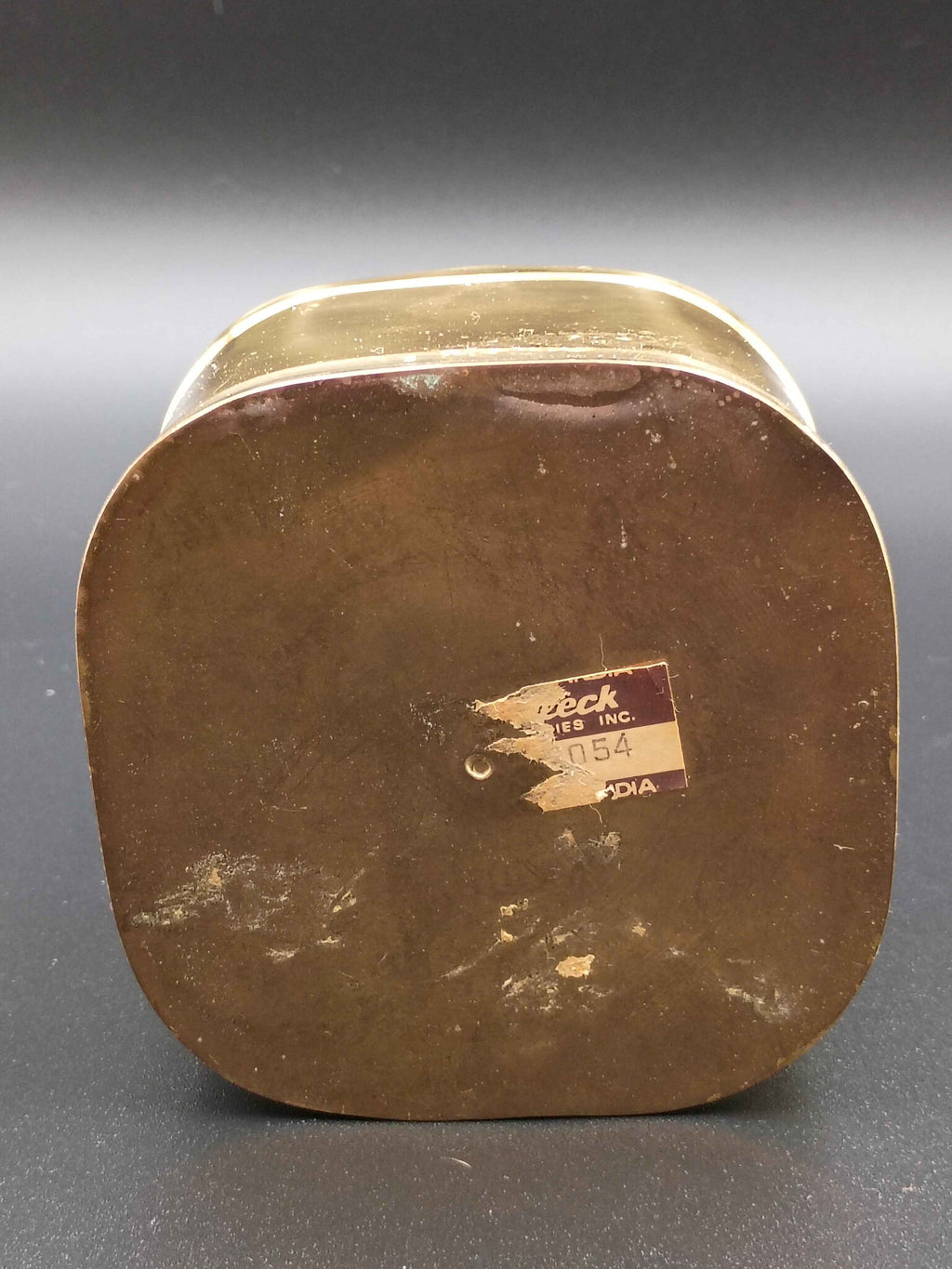 Solid brass basket marked Malek industries made in India - Shop Under The Cedar