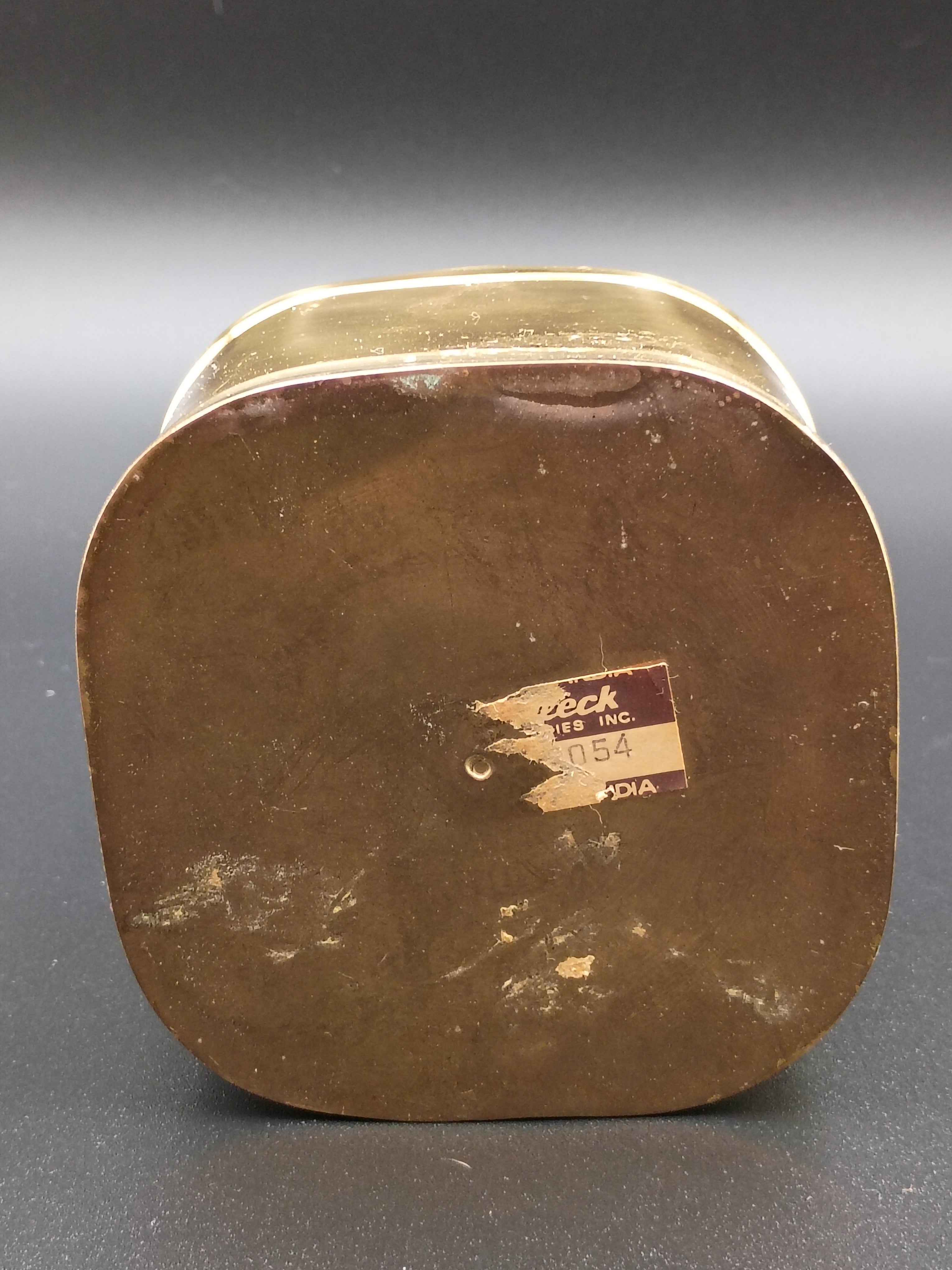 Solid brass basket marked Malek industries made in India - Shop Under The Cedar