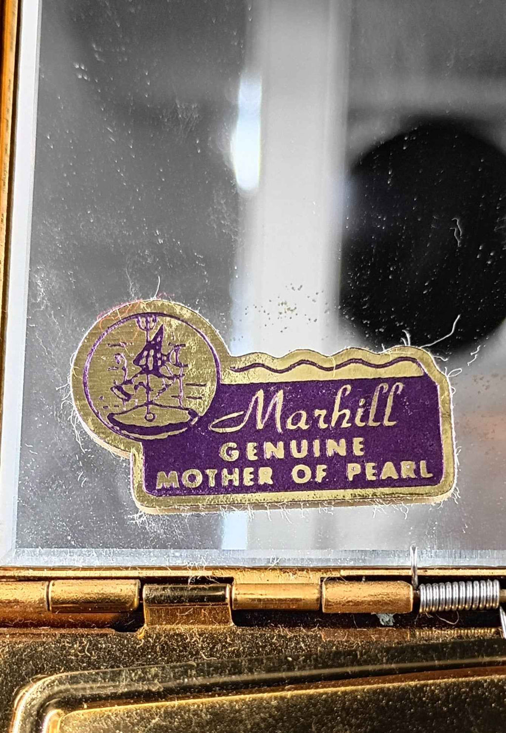 Art Deco Marhill 50s Mother of Pearl Compact Clutch. 3in x 5.5in - Shop Under The Cedar