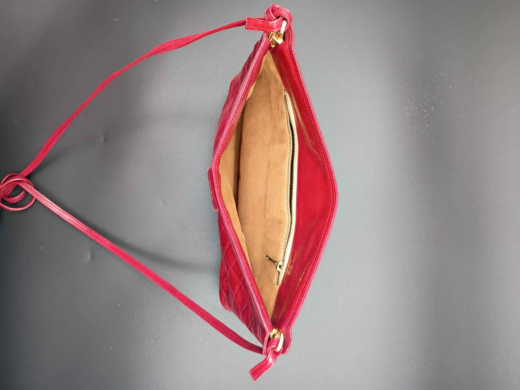 Vintage Jean Collage Leather Shoulder Bag Made in Italy - Shop Under The Cedar