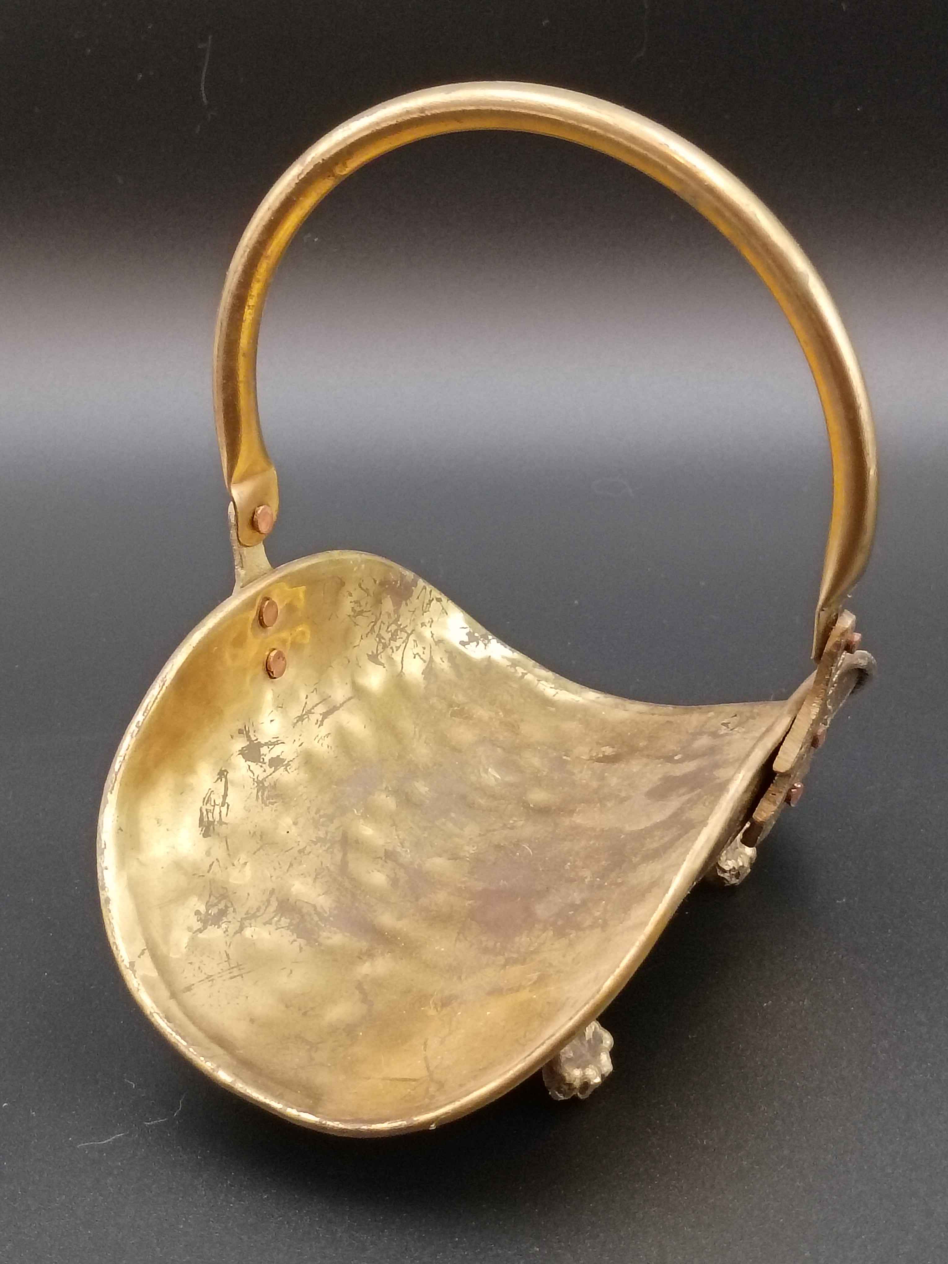 Vintage Hammered Brass Mini Log Holder - Shop Under The Cedar