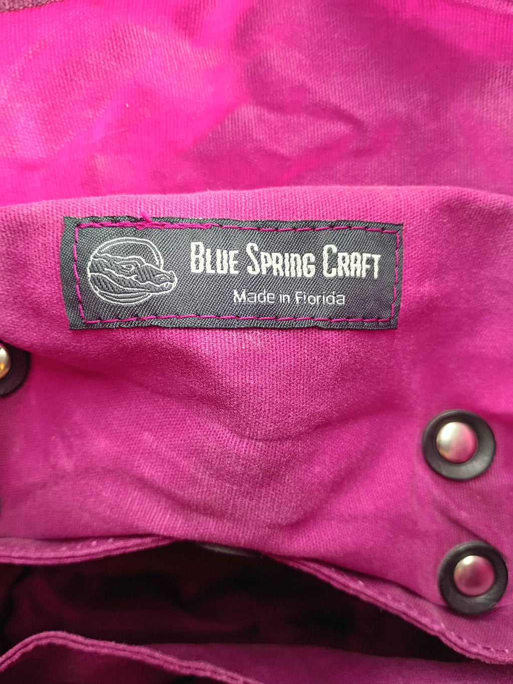 Waxed Canvas Bucket Bag with Pocket, Blue Springs Craft, Florida - Shop Under The Cedar