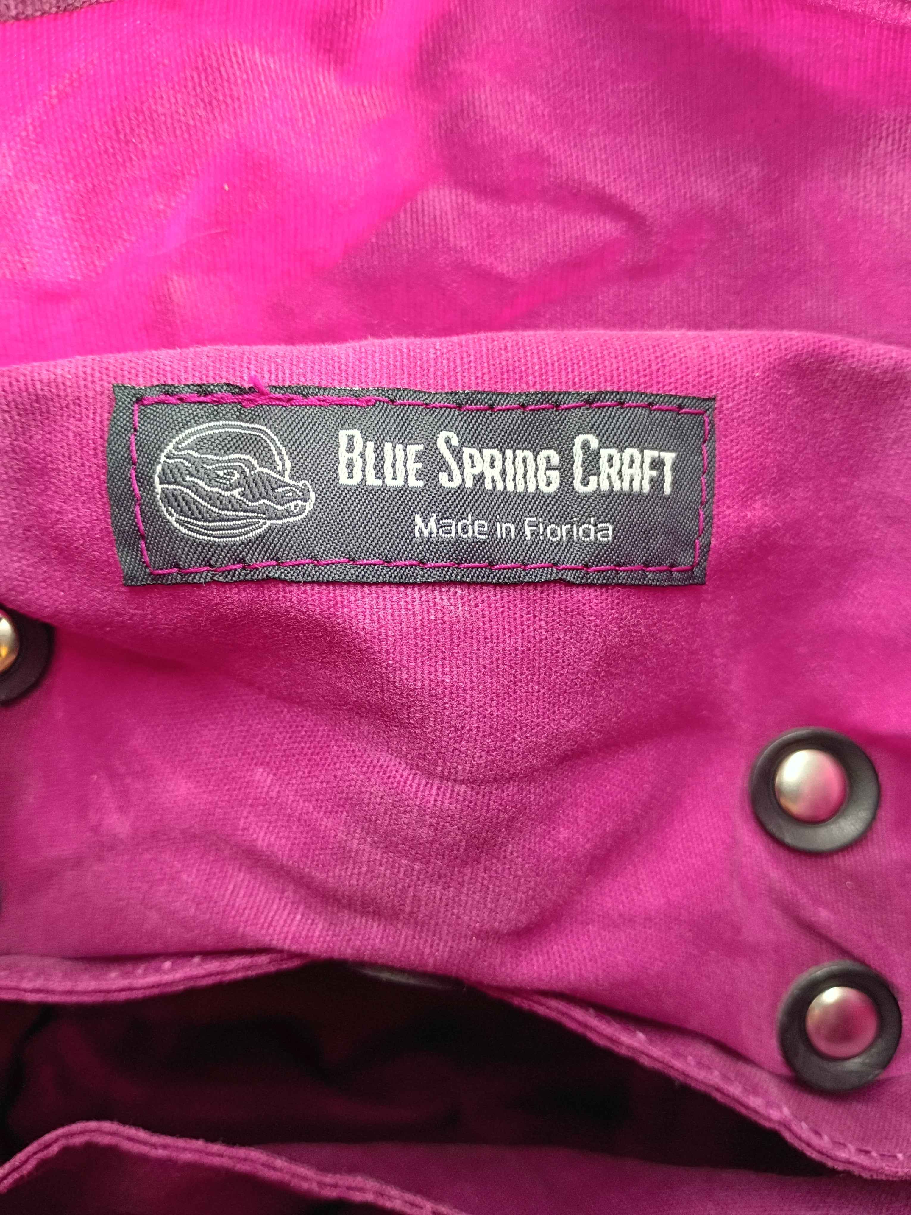 Waxed Canvas Bucket Bag with Pocket, Blue Springs Craft, Florida - Shop Under The Cedar