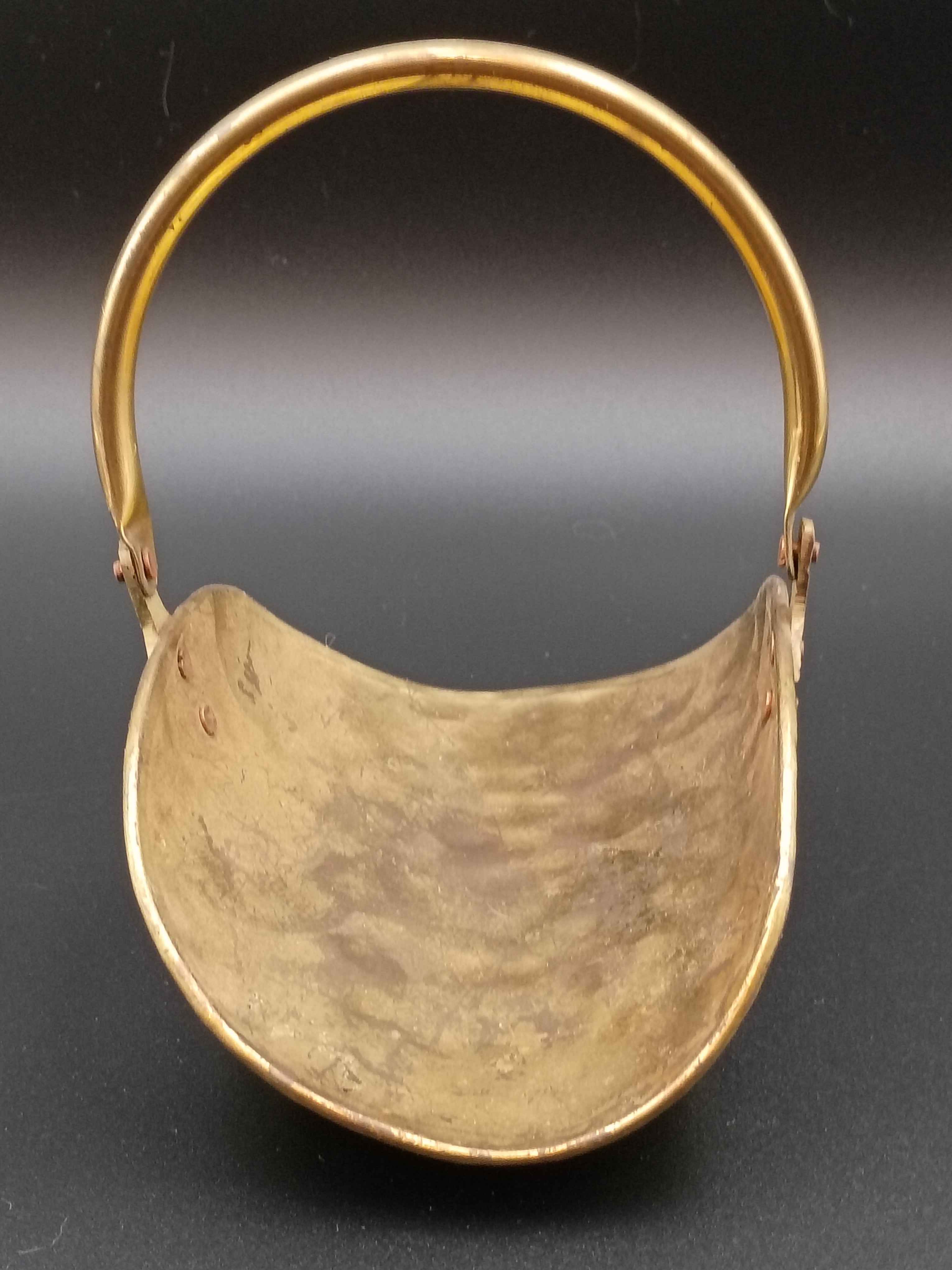 Vintage Hammered Brass Mini Log Holder - Shop Under The Cedar