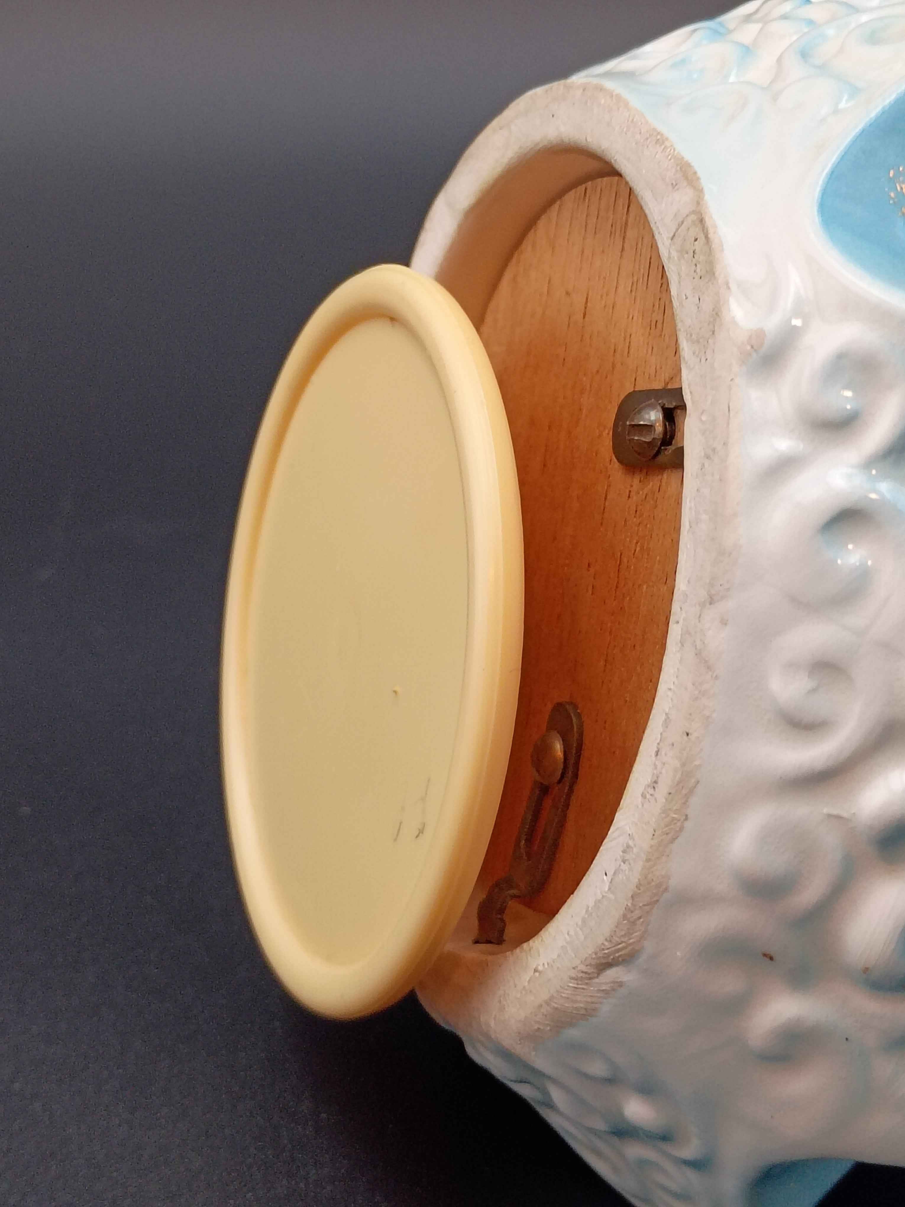 Vintage Josef Originals Lady in Blue Dress Porcelain Music Box Figurine. 6in tall