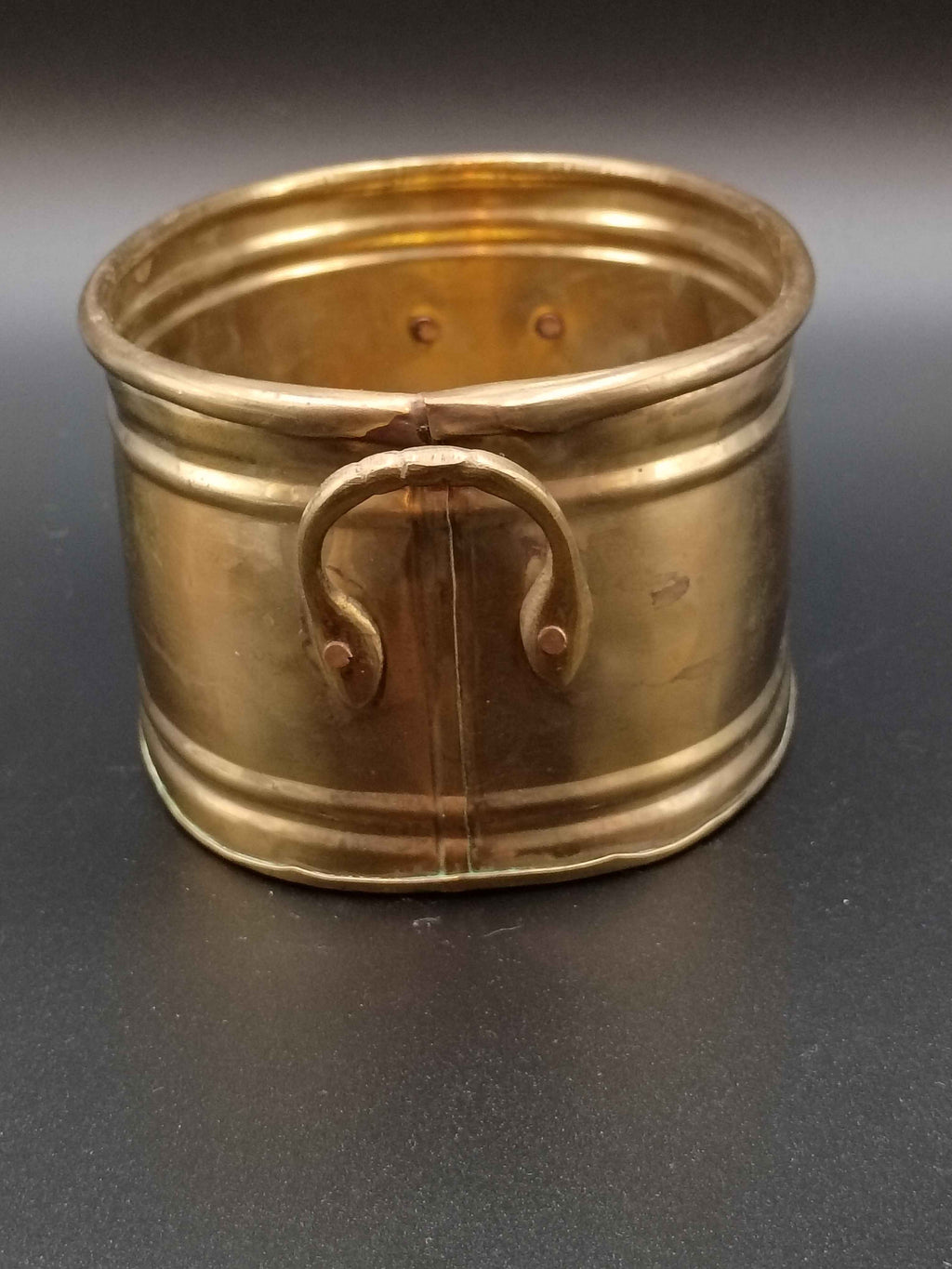 Vintage Brass Planter Pot with Handles Made In India 7" x 5" - Shop Under The Cedar