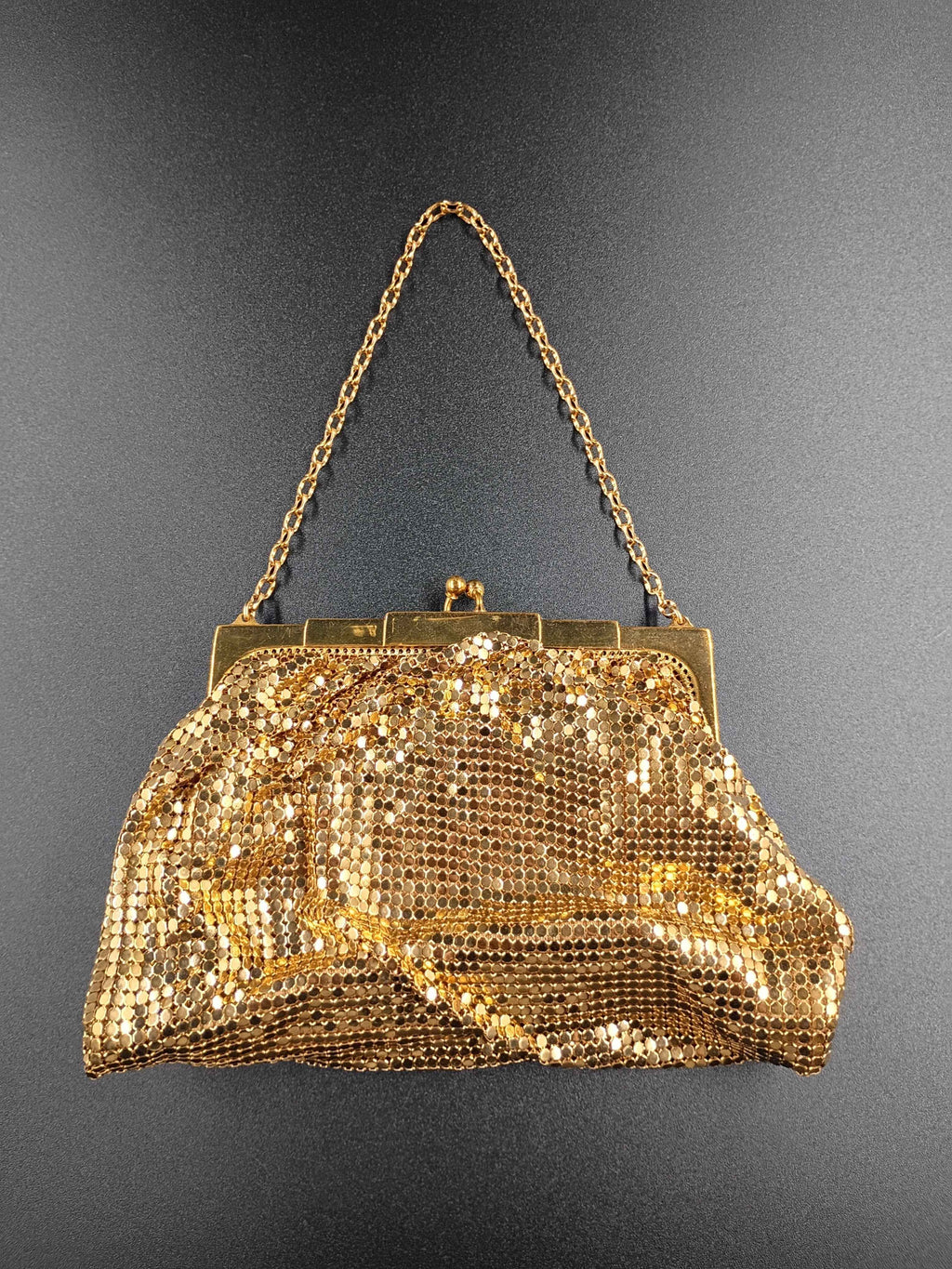 VTG 1940s Whiting Davis Gold Mesh Bag Purse - Shop Under The Cedar