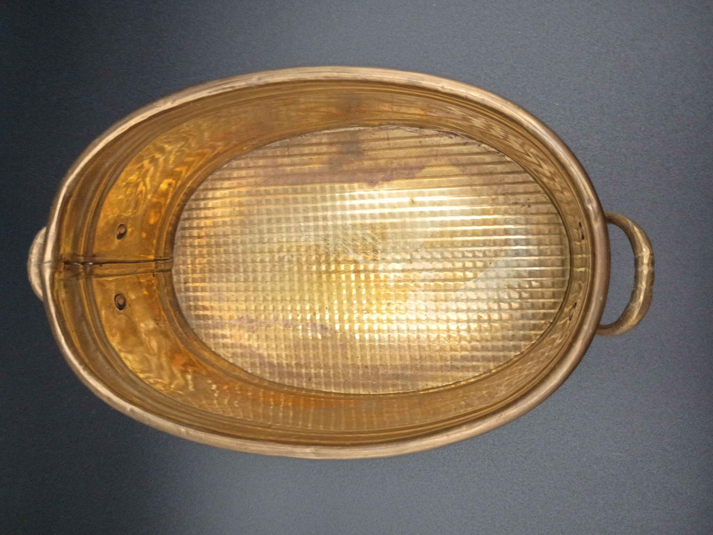 Vintage Brass Planter Pot with Handles Made In India 7" x 5" - Shop Under The Cedar