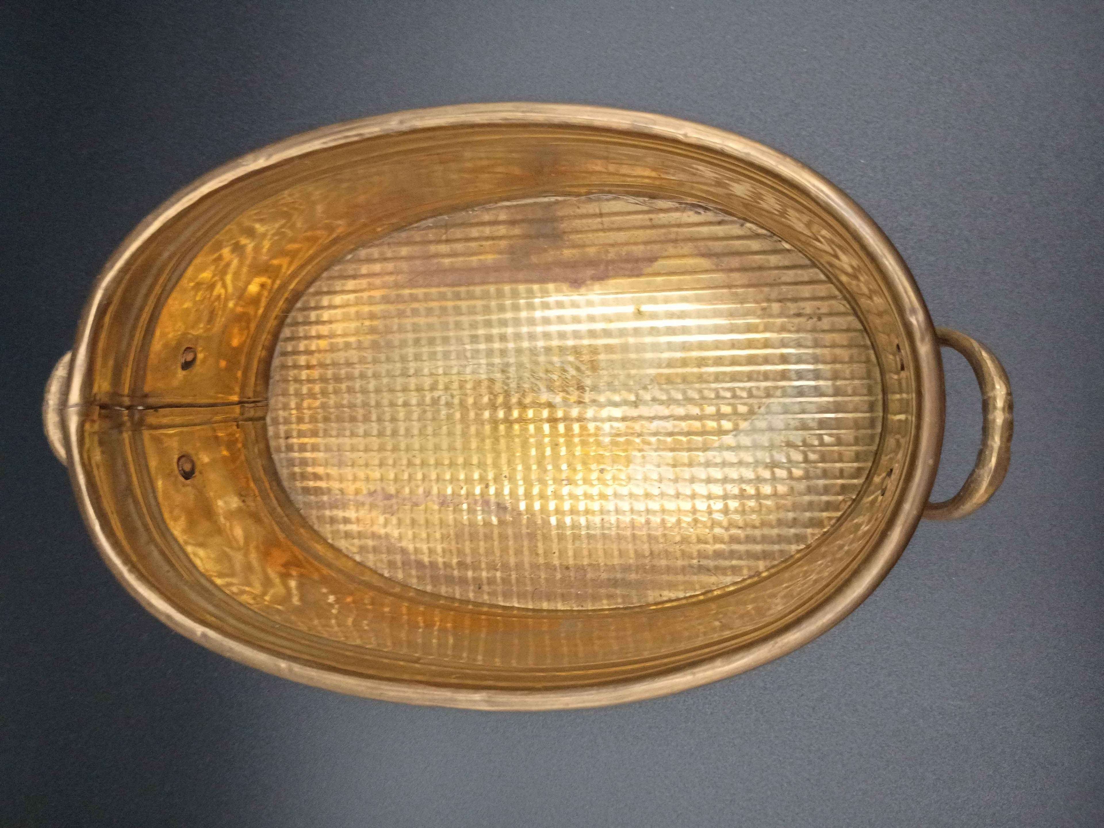 Vintage Brass Planter Pot with Handles Made In India 7" x 5" - Shop Under The Cedar