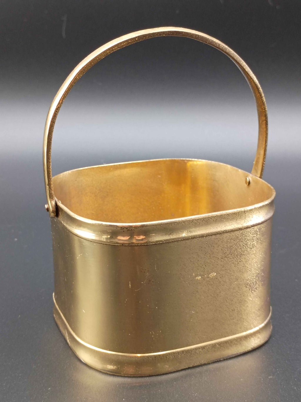 Solid brass basket marked Malek industries made in India - Shop Under The Cedar