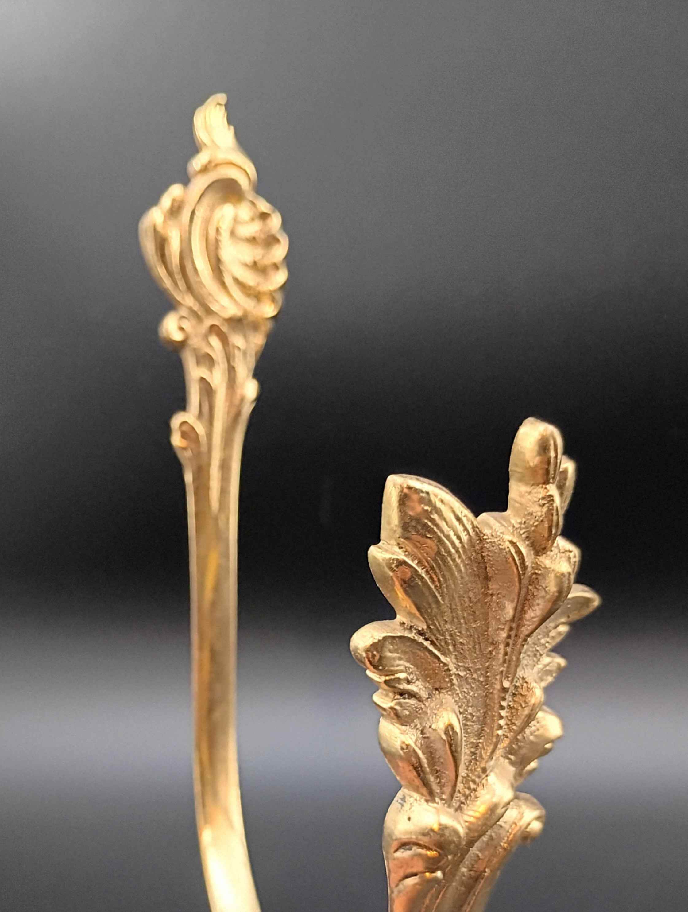 Antique German Brass Leaf Drapery Curtain Tieback Holdback Hooks, Four - Shop Under The Cedar
