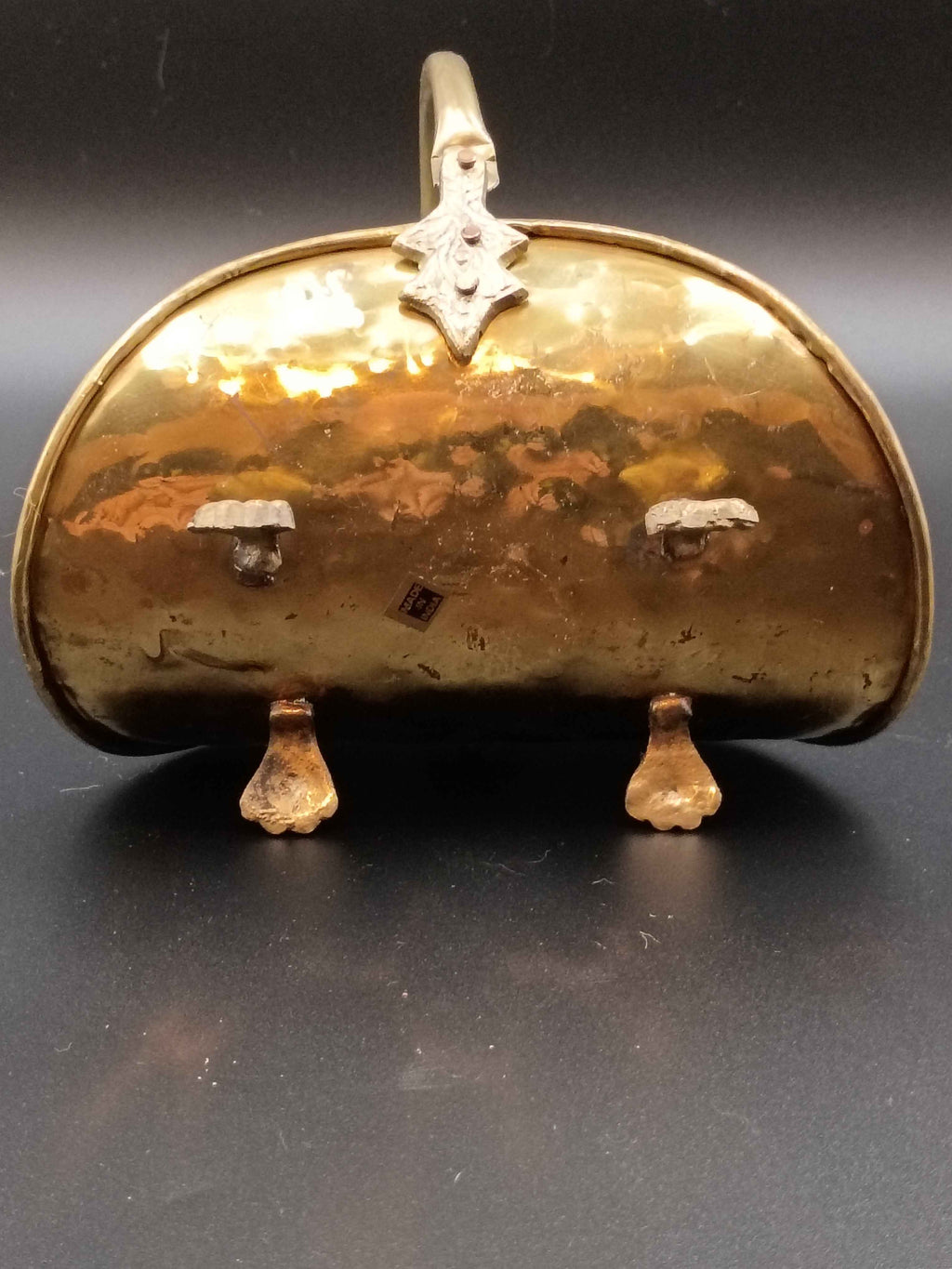 Vintage Hammered Brass Mini Log Holder - Shop Under The Cedar