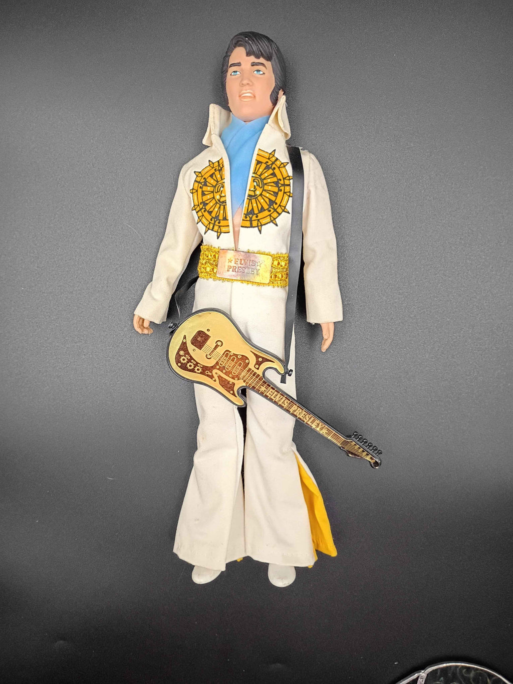 Vintage 1984 Elvis Presley Doll Eugene "WHITE OUTFIT" For Graceland, 12in tall